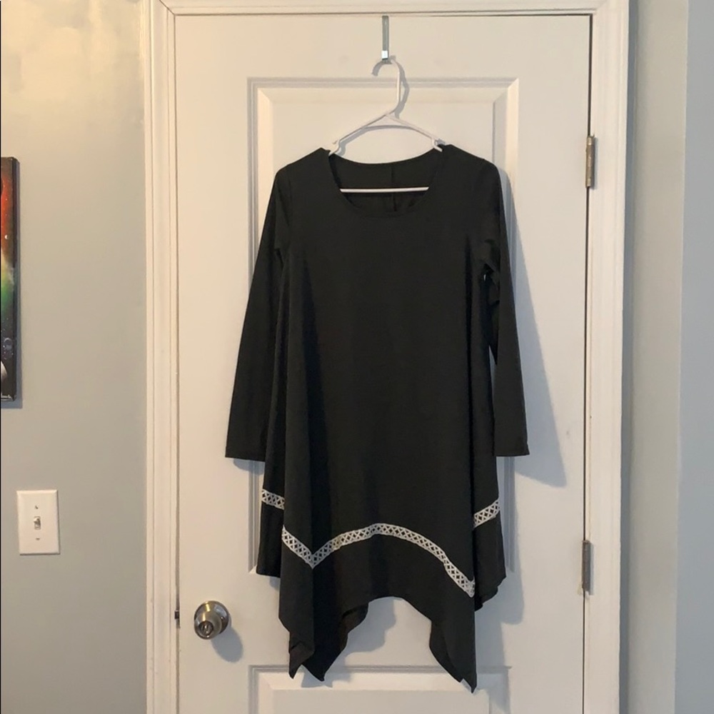 Gray Long Sleeve Dress